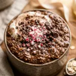 High Protein Peppermint Mocha Overnight Oats