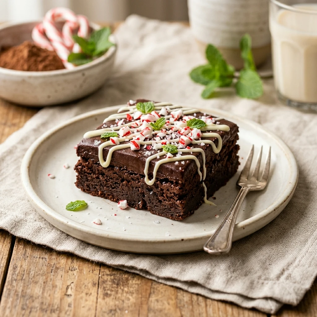 High Protein Peppermint Protein Brownies