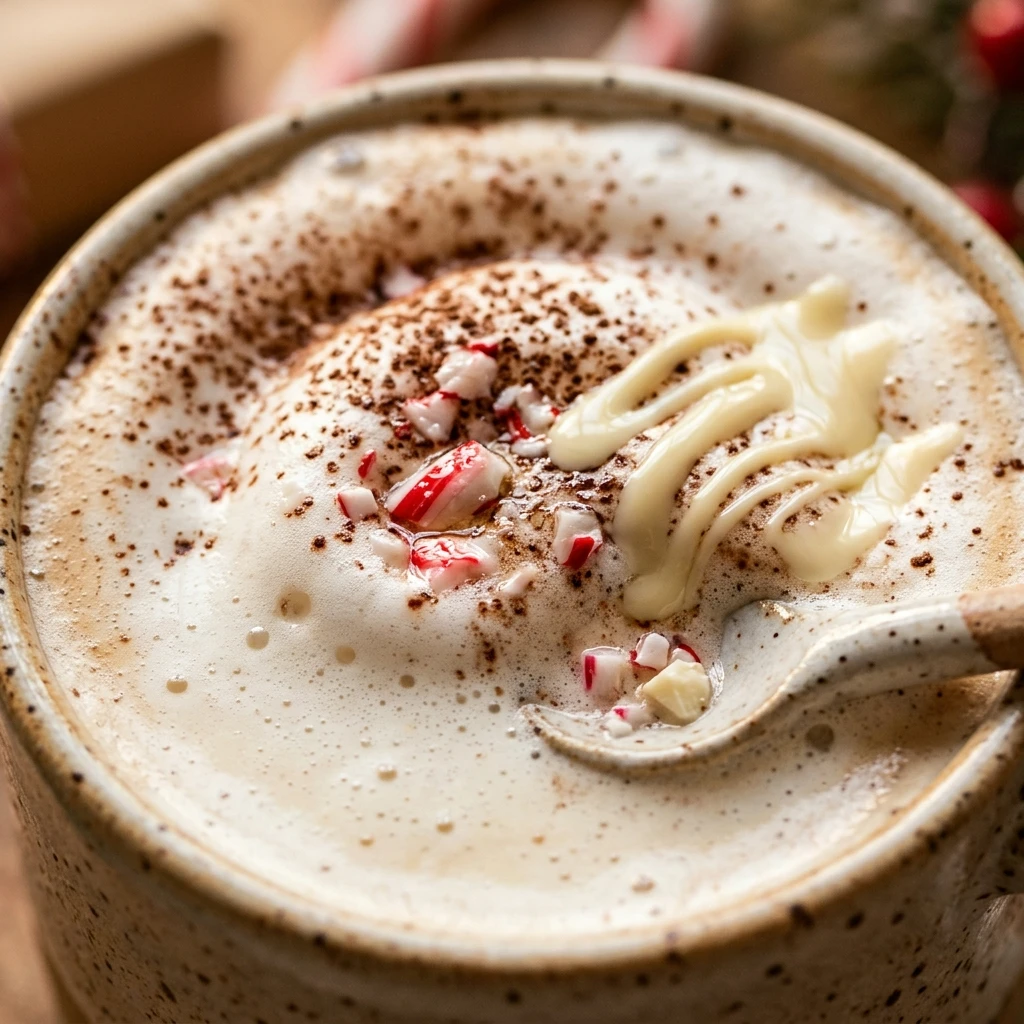 High Protein Peppermint White Hot Chocolate Protein