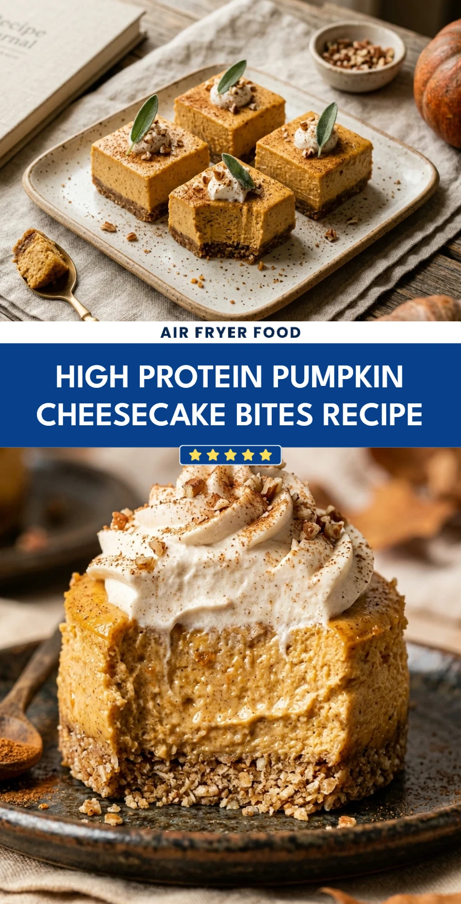 High Protein Pumpkin Cheesecake Bites Recipe