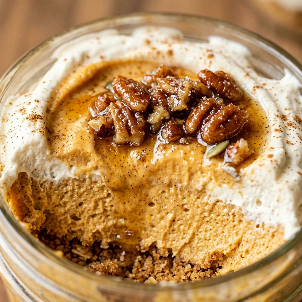 High Protein Pumpkin Cheesecake Jars No Bake Recipe