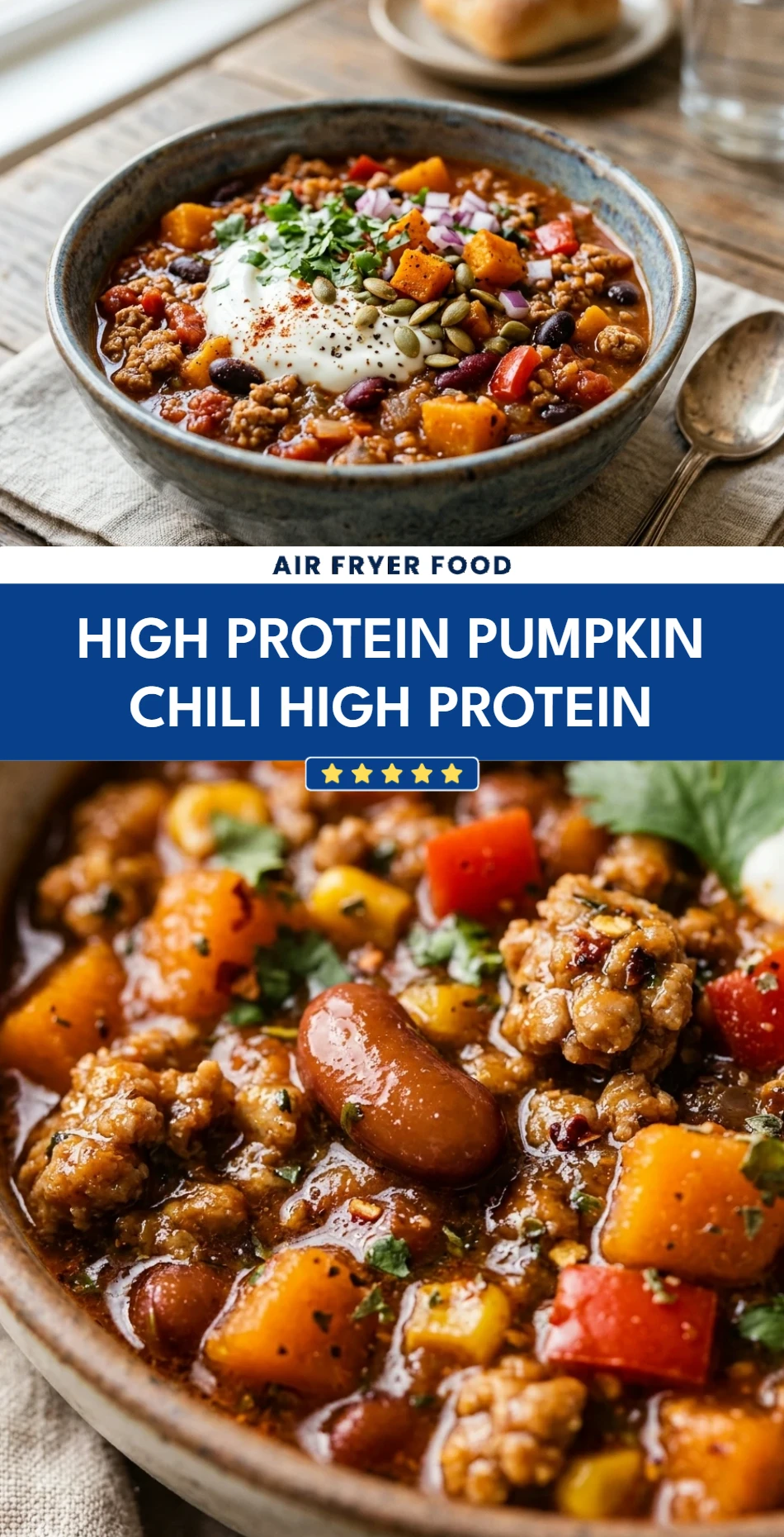 High Protein Pumpkin Chili High Protein