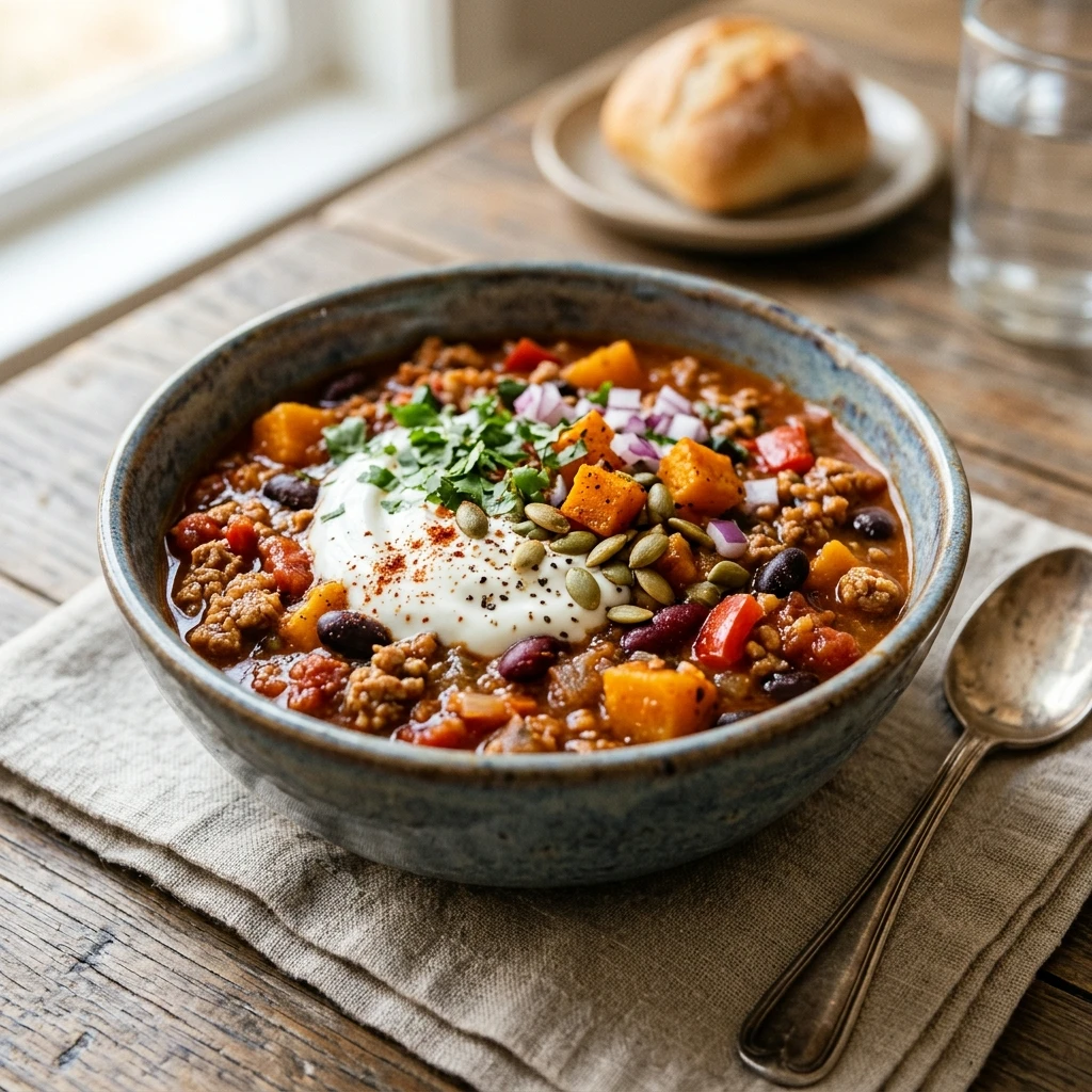 High Protein Pumpkin Chili High Protein