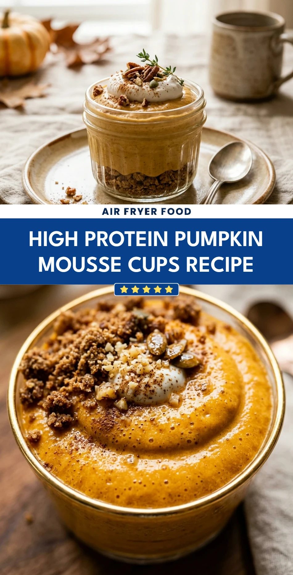 High Protein Pumpkin Mousse Cups Recipe