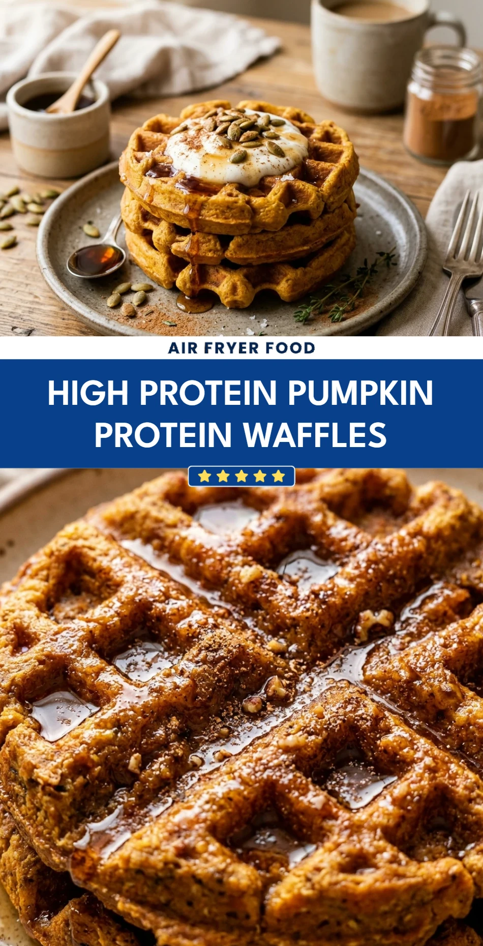 High Protein Pumpkin Protein Waffles