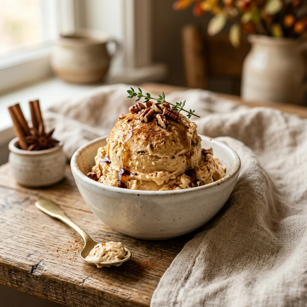 High Protein Pumpkin Spice Cottage Cheese Ice Cream