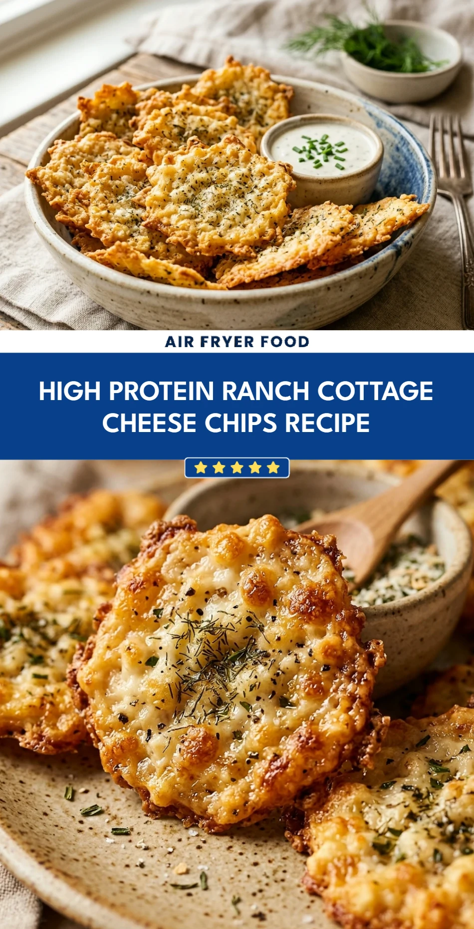 High Protein Ranch Cottage Cheese Chips Recipe