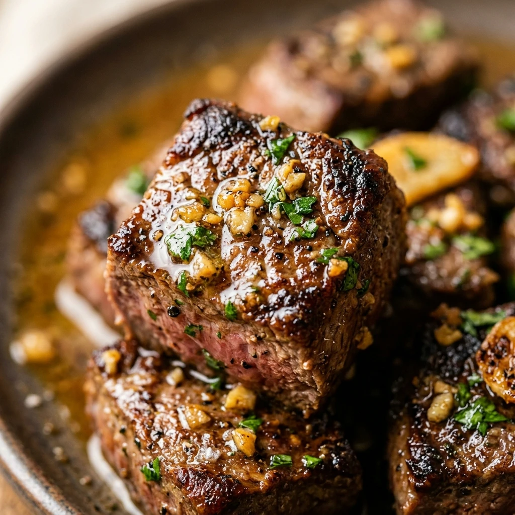 Juicy Air Fryer Garlic Butter Steak Bites