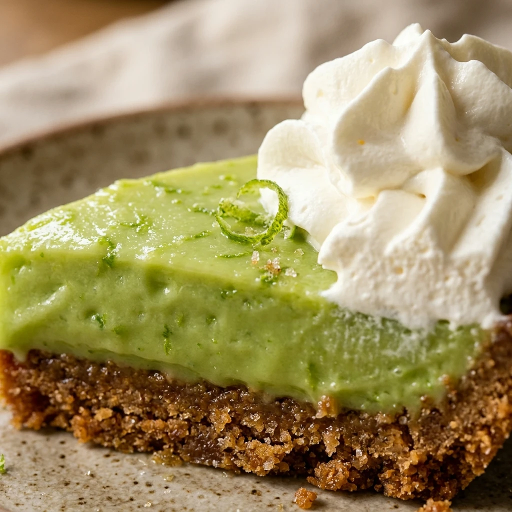 Key Lime Pie with Graham Cracker Crust and Whipped Cream