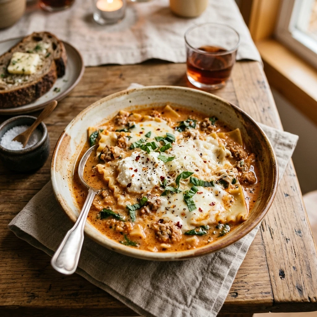 Lasagna Soup Creamy Fall Comfort Dinner