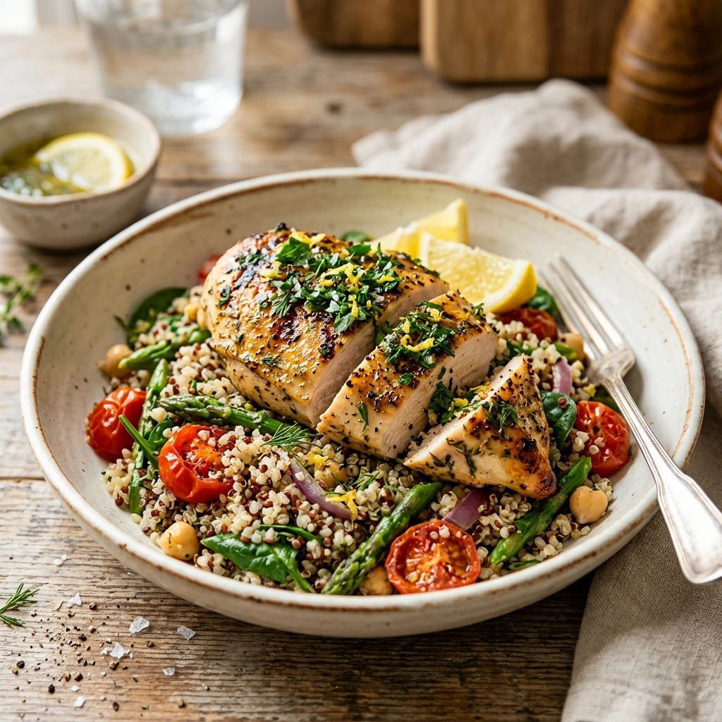 Lemon Herb Chicken And Quinoa