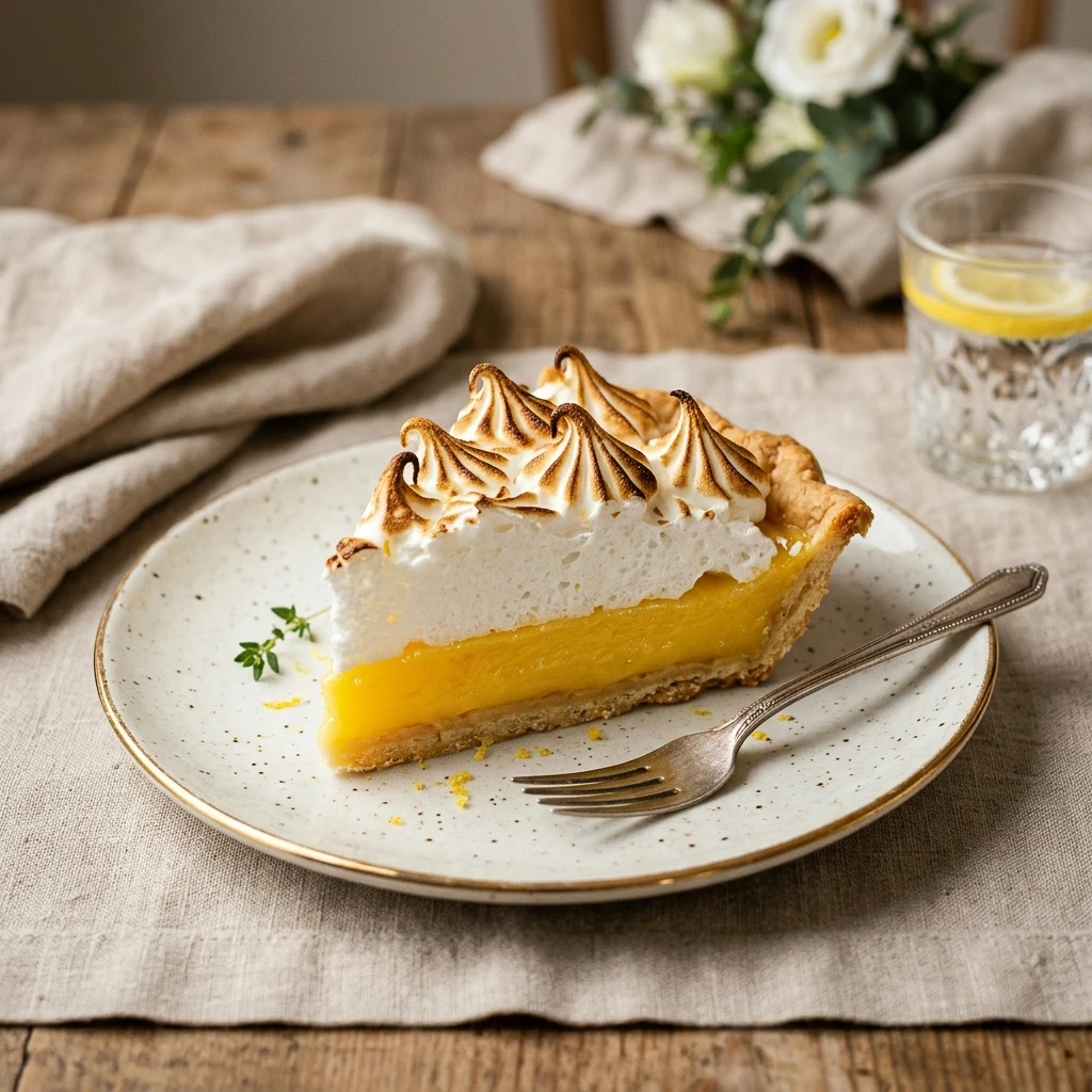 Lemon Meringue Pie with Toasted Peaks