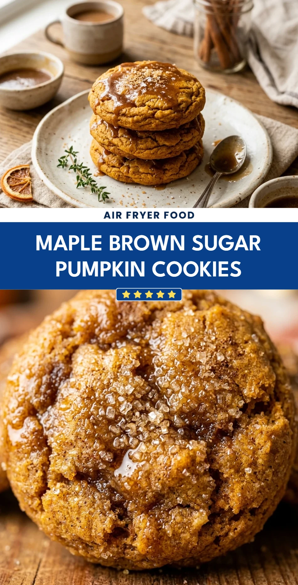 Maple Brown Sugar Pumpkin Cookies
