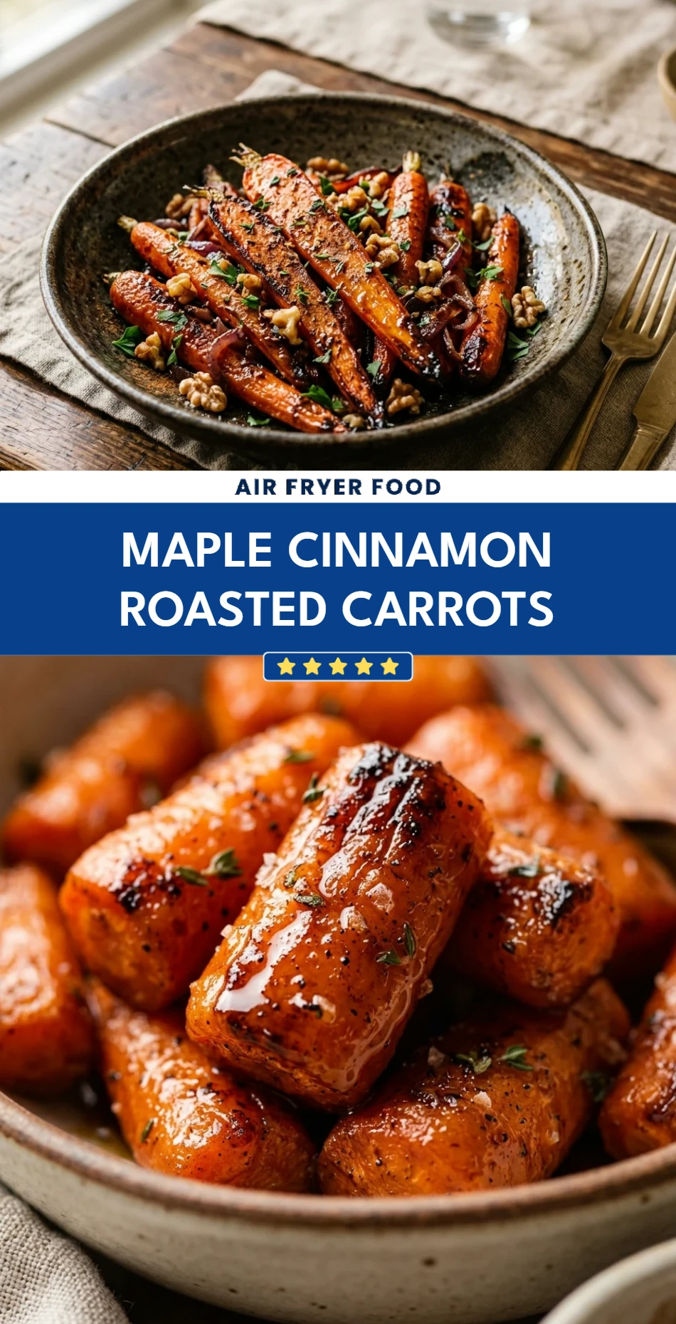 Maple Cinnamon Roasted Carrots