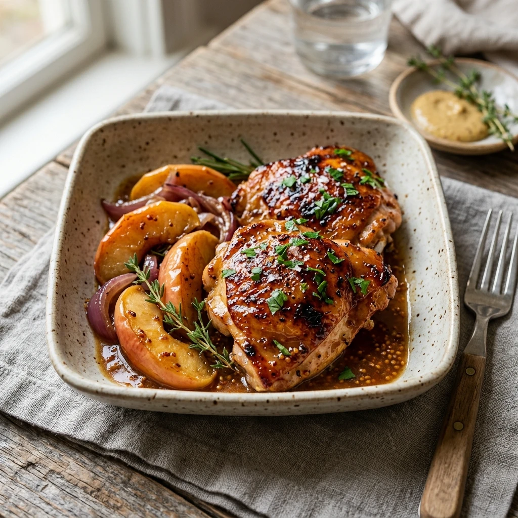 Maple Dijon Chicken And Apples