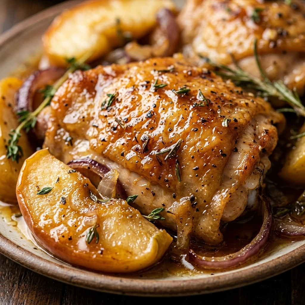 Maple Dijon Sheet Pan Chicken And Apples