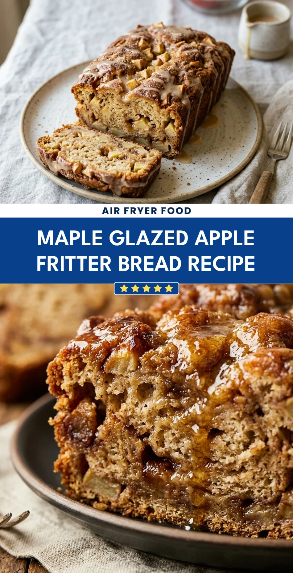 Maple Glazed Apple Fritter Bread Recipe