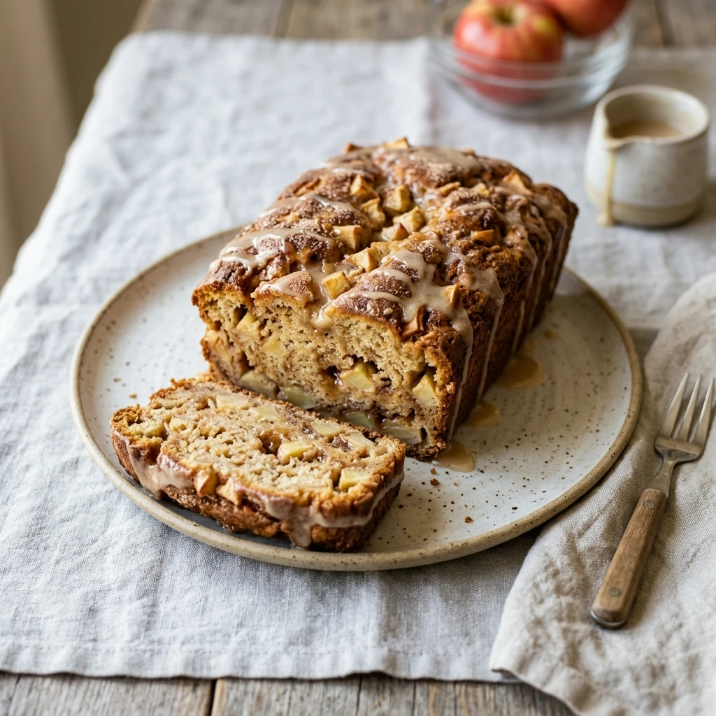 Maple Glazed Apple Fritter Bread Recipe