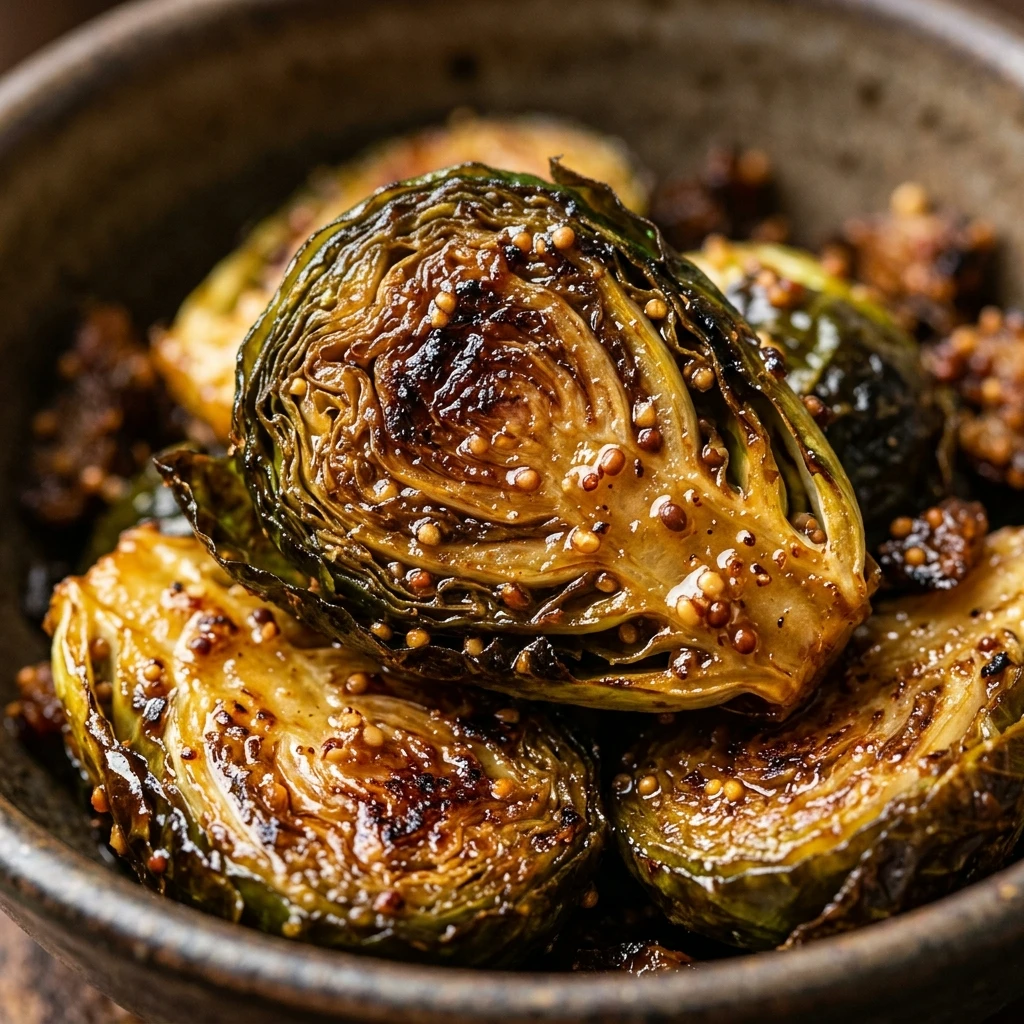 Maple Mustard Brussels Sprouts