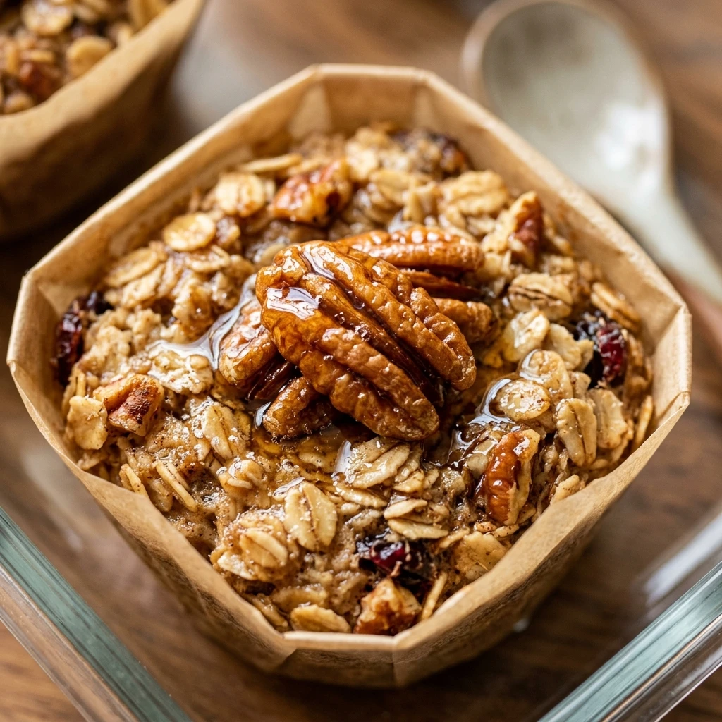 Maple Pecan Baked Oatmeal Cups Meal Prep