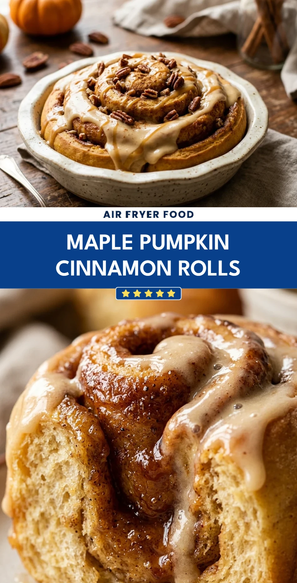 Maple Pumpkin Cinnamon Rolls