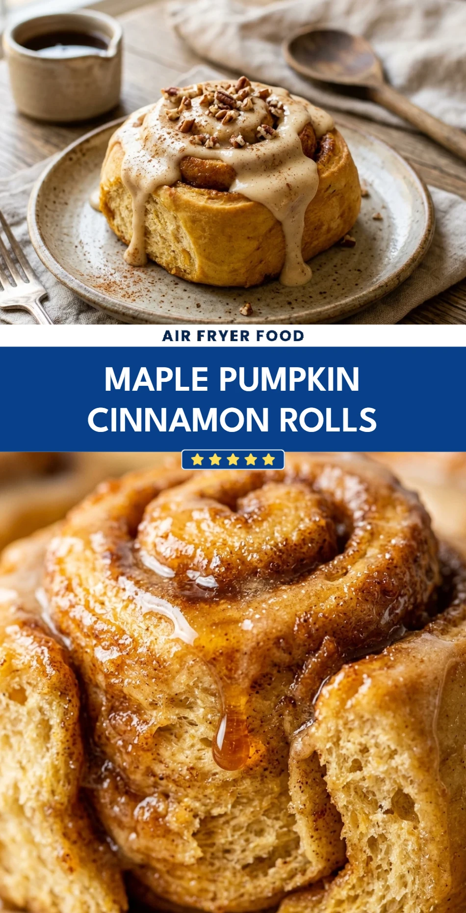 Maple Pumpkin Cinnamon Rolls
