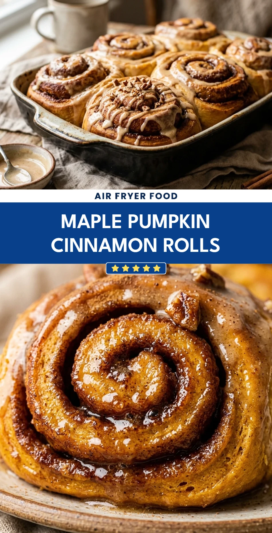Maple Pumpkin Cinnamon Rolls