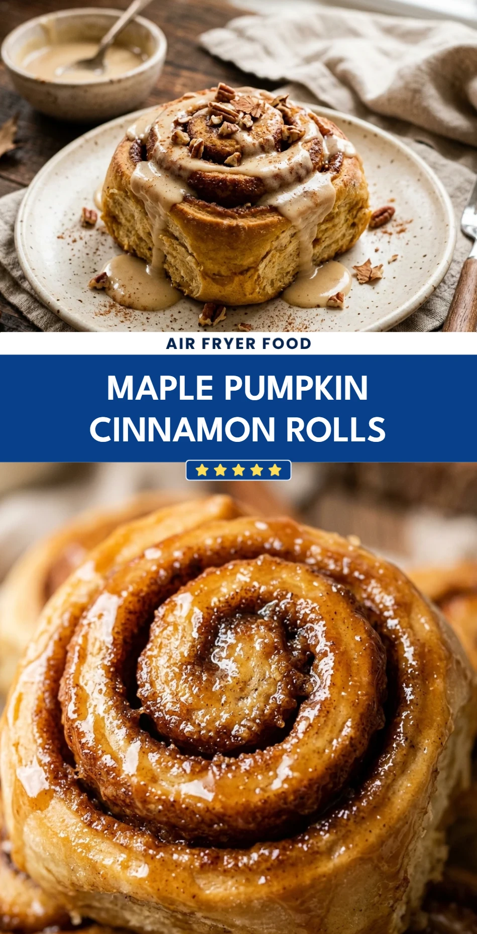 Maple Pumpkin Cinnamon Rolls