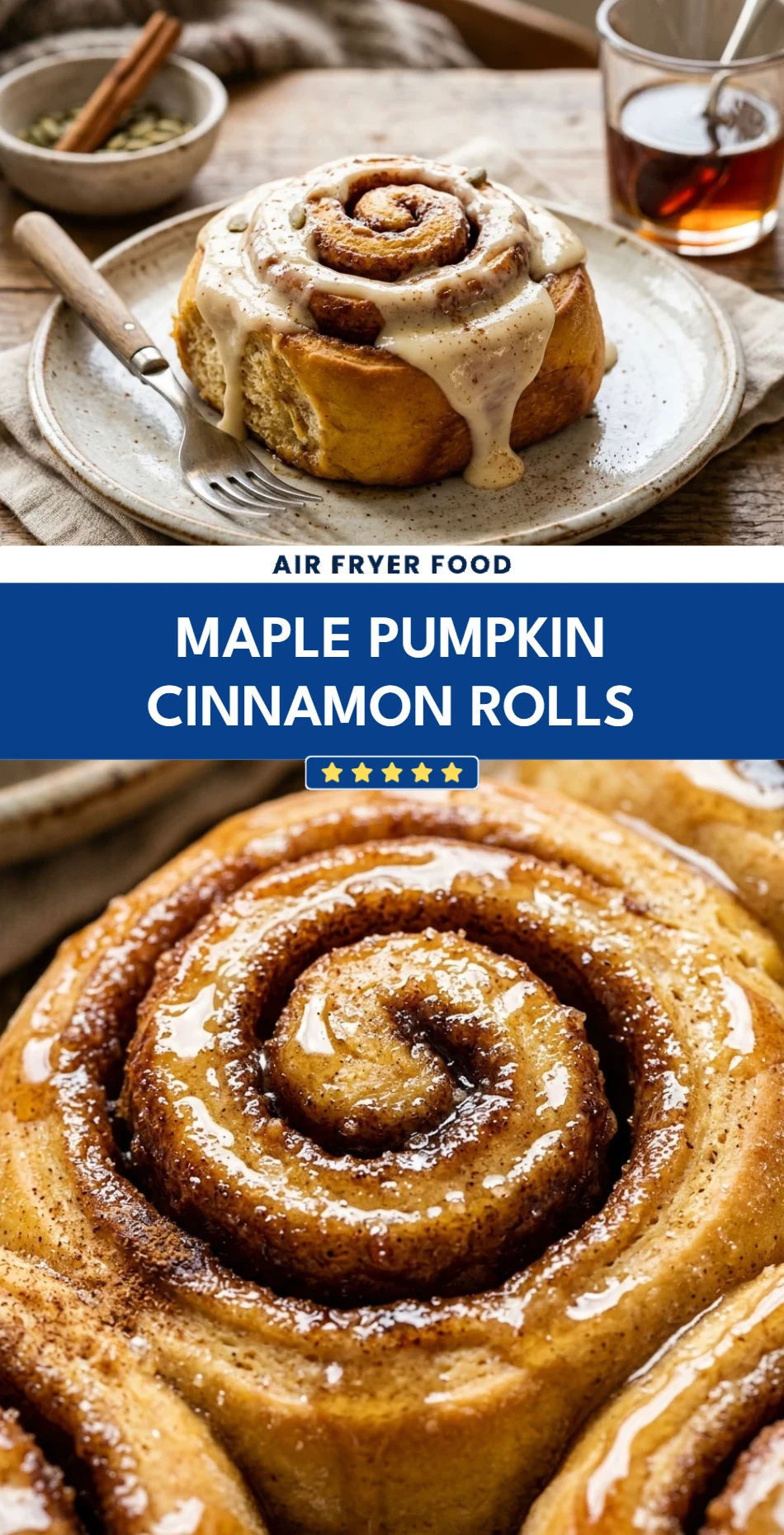 Maple Pumpkin Cinnamon Rolls