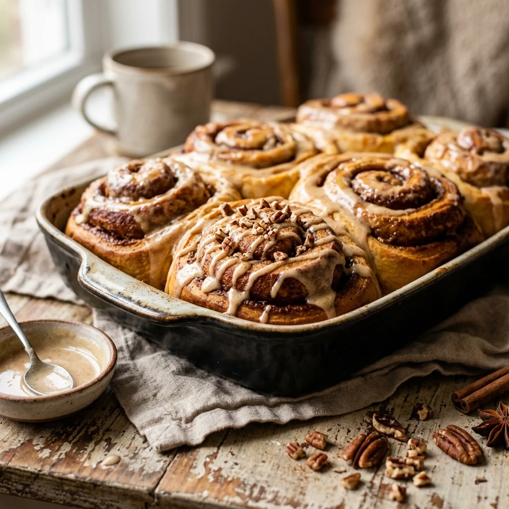 Maple Pumpkin Cinnamon Rolls