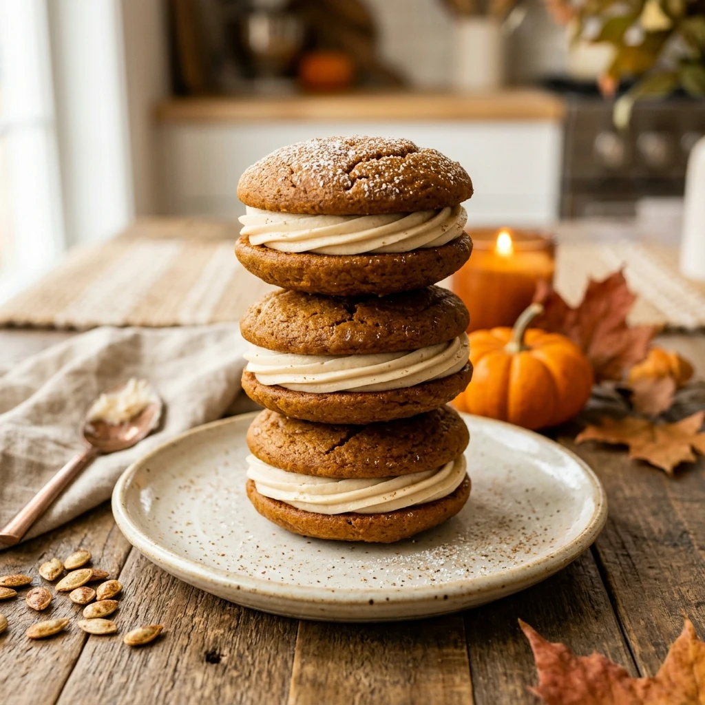 Maple Pumpkin Whoopie Pies Fall Recipe