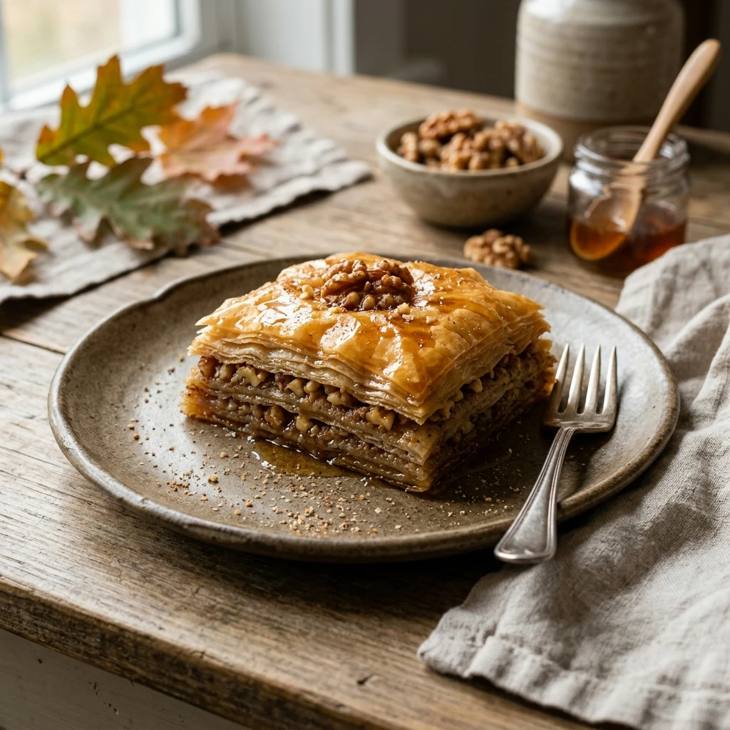 Maple Walnut Baklava Fall Dessert Recipe