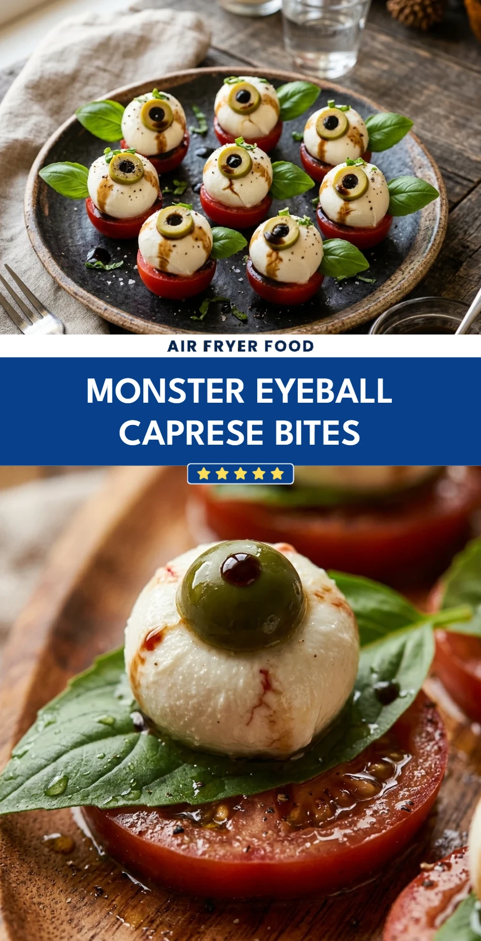 Monster Eyeball Caprese Bites