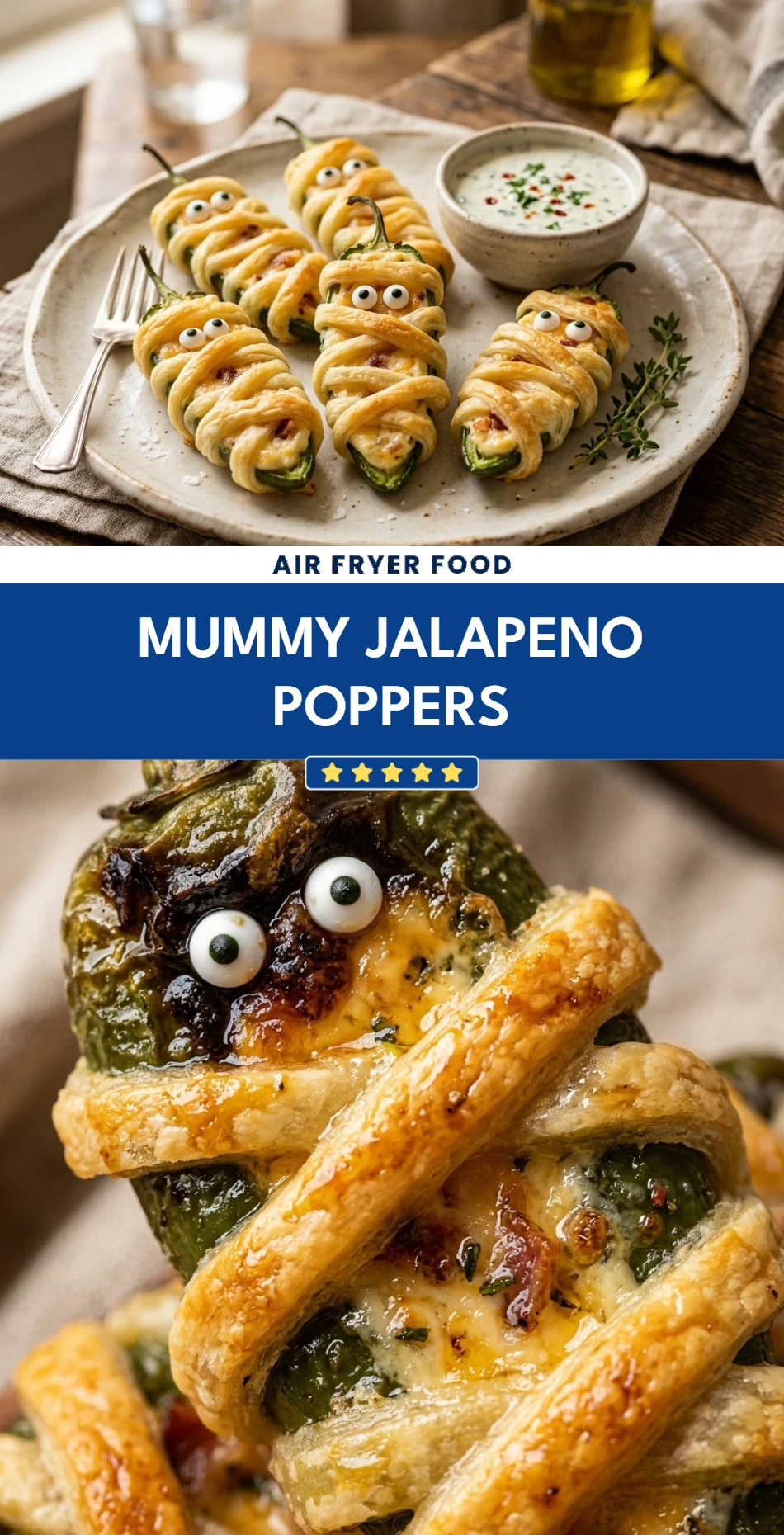 Mummy Jalapeno Poppers