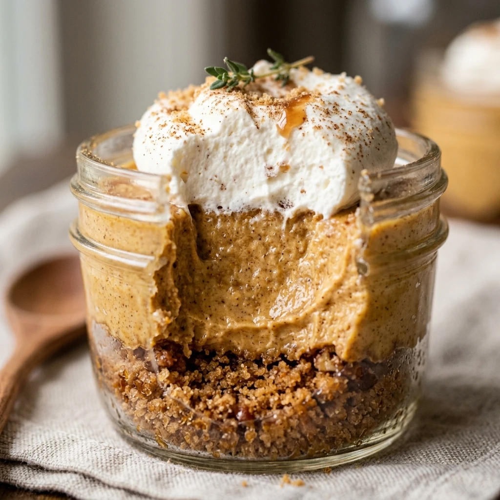 No Bake Pumpkin Cheesecake Jars
