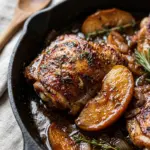 One Pot Apple Cider Chicken Thighs With Apples