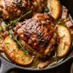 One Pot Apple Cider Chicken Thighs With Apples