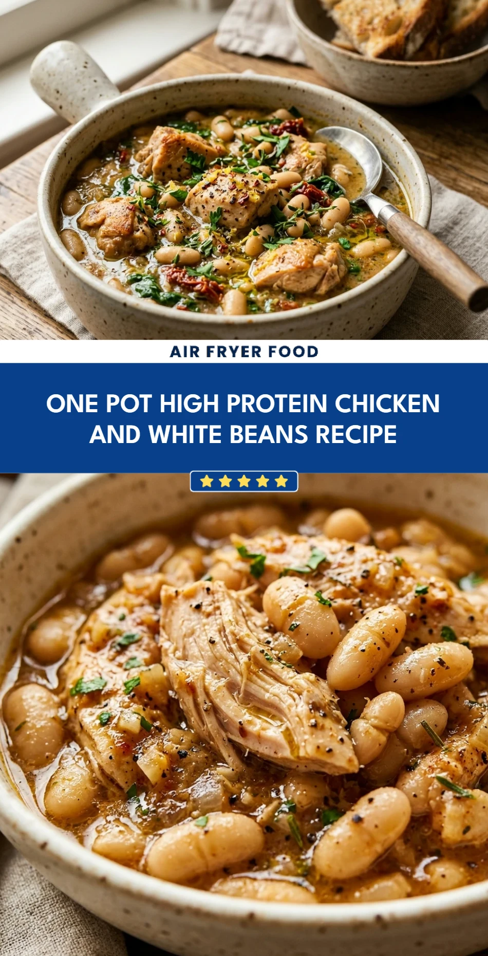 One Pot High Protein Chicken And White Beans Recipe