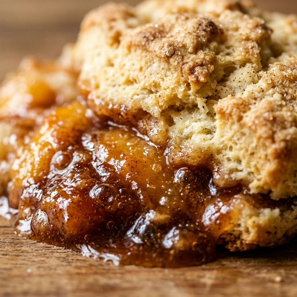 Peach Cobbler with Golden Biscuit Topping