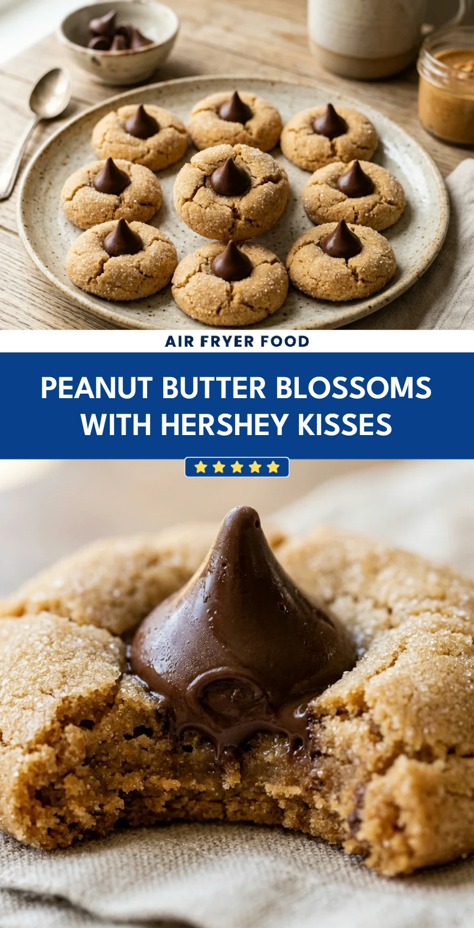 Peanut Butter Blossoms with Hershey Kisses