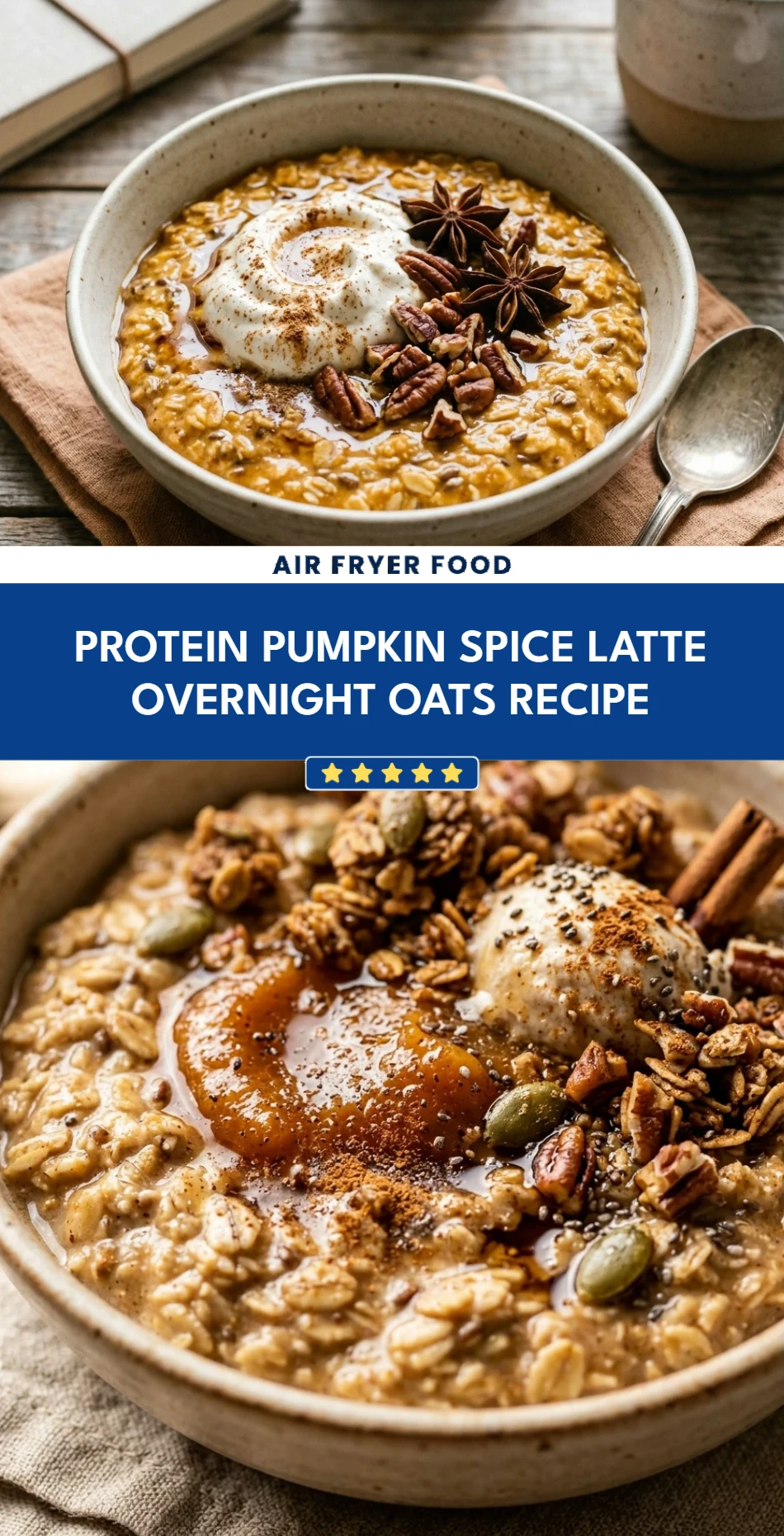 Protein Pumpkin Spice Latte Overnight Oats Recipe