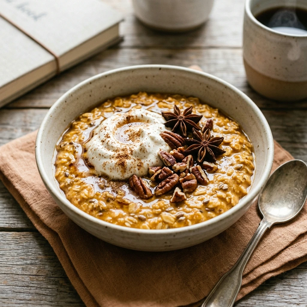 Protein Pumpkin Spice Latte Overnight Oats Recipe