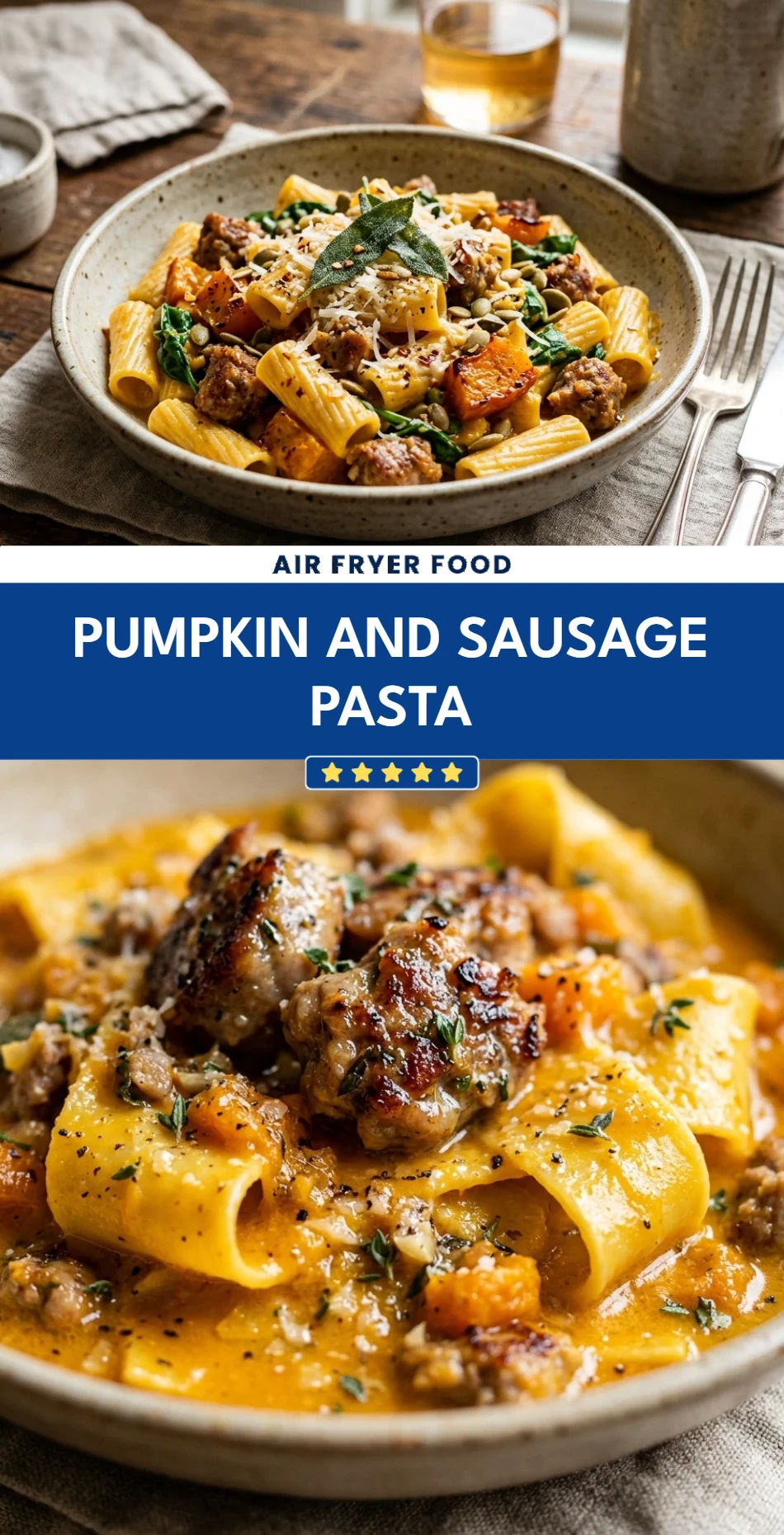 Pumpkin And Sausage Pasta