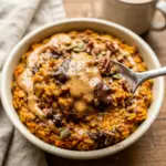 Pumpkin Baked Oats With Peanut Butter High Protein
