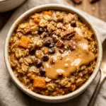 Pumpkin Baked Oats With Peanut Butter