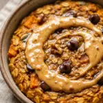 Pumpkin Baked Oats With Peanut Butter