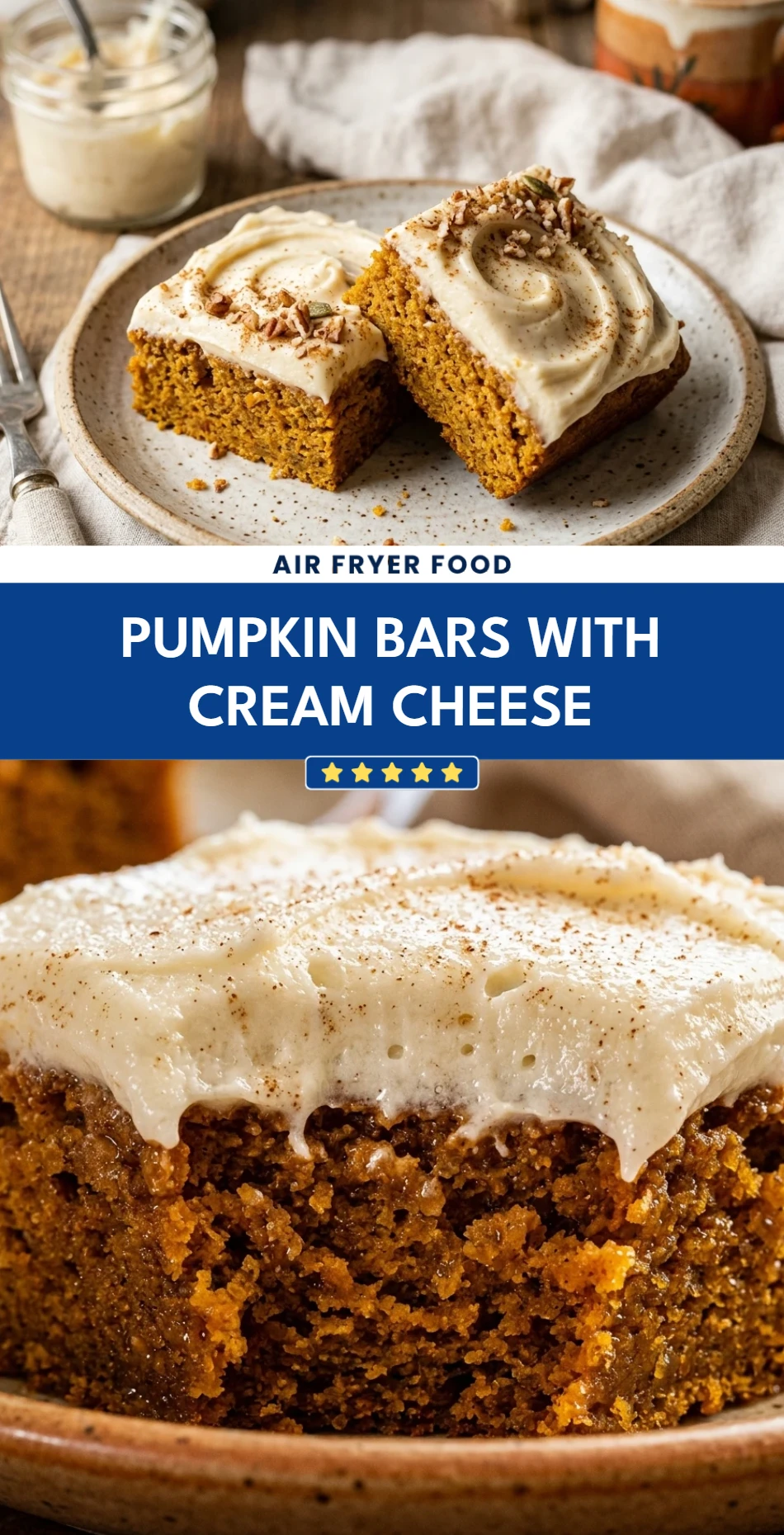 Pumpkin Bars With Cream Cheese