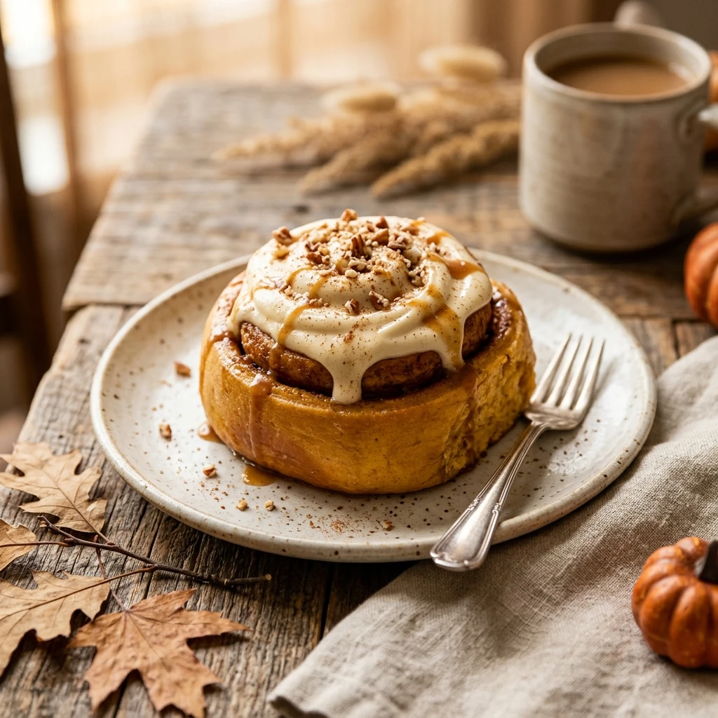 Pumpkin Cheesecake Cinnamon Rolls Fall Dessert