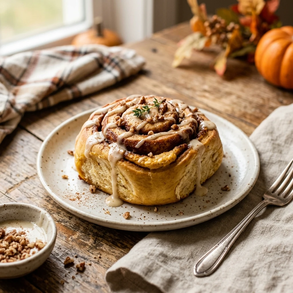 Pumpkin Cheesecake Cinnamon Rolls