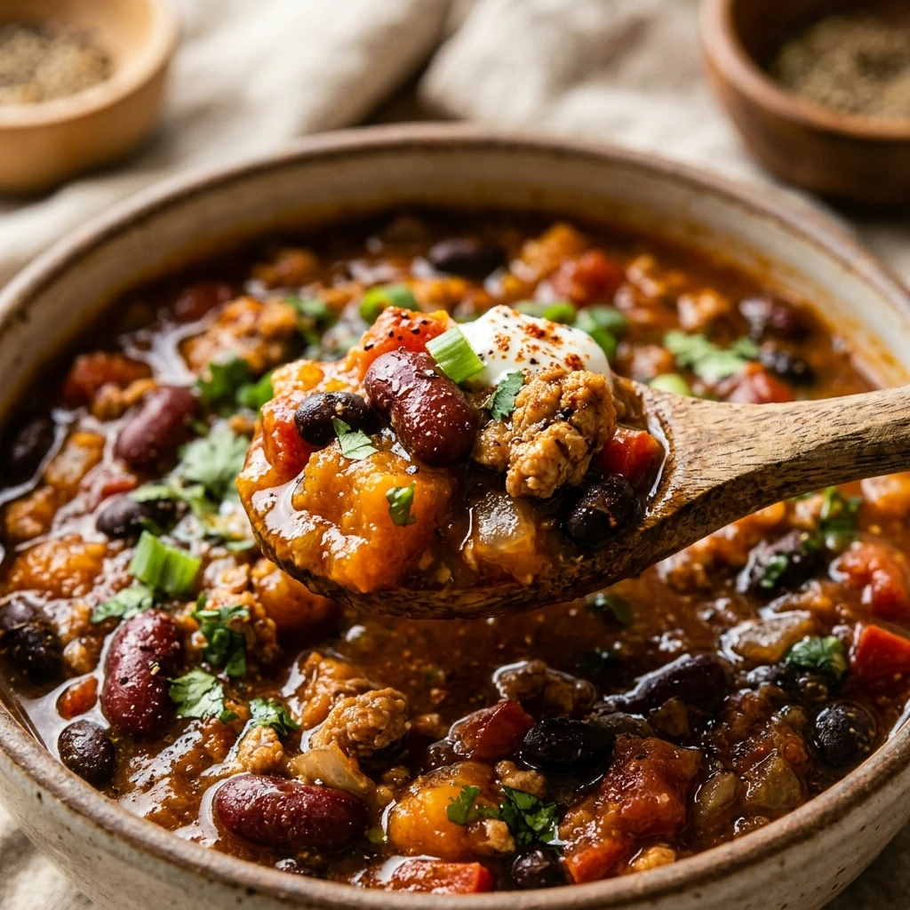 Pumpkin Chili High Protein Meal Prep Recipe